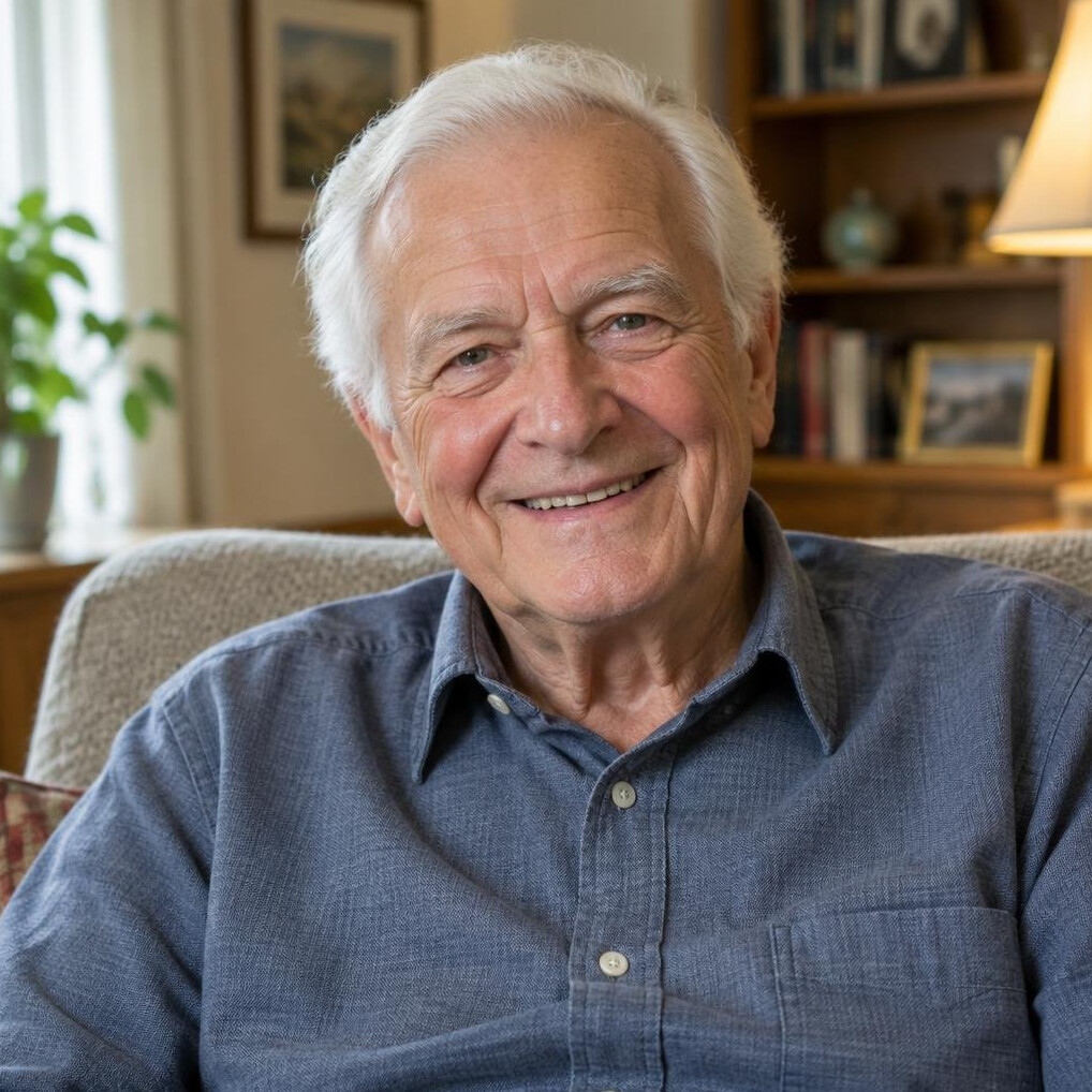 Portrait of a smiling elderly man