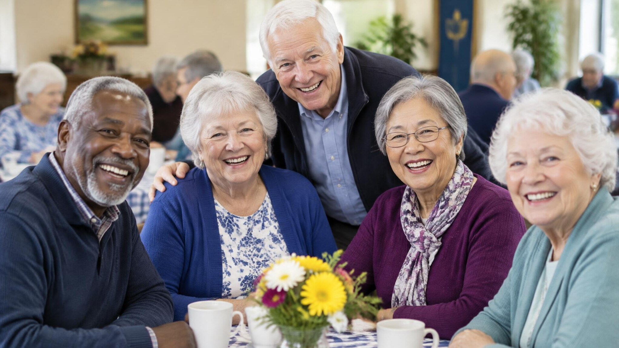 group of seniors smiling